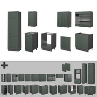 Vicco Cucina componibile Verde-oro Country House/Antracite 300 cm , PL Antracite