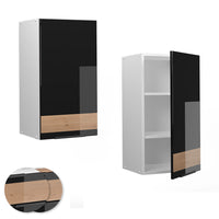 Vicco Pensile da cucina Rovere nero lucido 40 cm