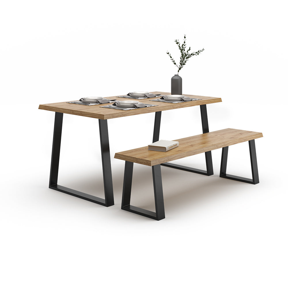 Vicco Gambe per tavolo Nero 40 x 42 cm Trapezoidale