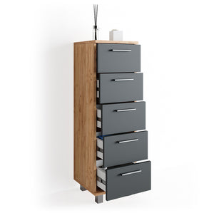 Vicco Cassettiera da bagno Quercia dorata 30 x 95 cm