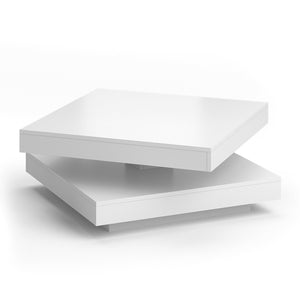 Vicco Tavolino da caffè Bianco 70 x 70 cm