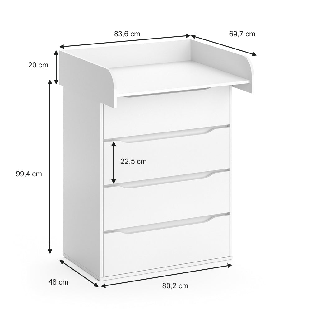 Vicco Fasciatoio Bianco 83.6 x 117 cm