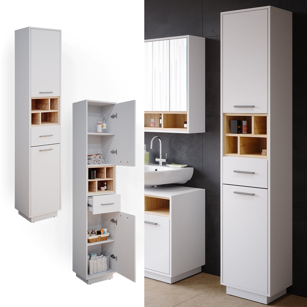 Vicco Mobile bagno alto Bianco 38 x 190 cm