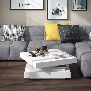 Vicco Tavolino da caffè Bianco 70 x 70 cm