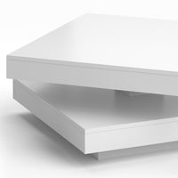 Vicco Tavolino da caffè Bianco 70 x 70 cm