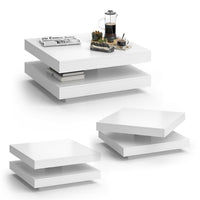 Vicco Tavolino da caffè Bianco 70 x 70 cm