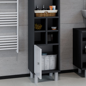 Vicco Mobiletto bagno Bianco lucido 30 x 130.6 cm porta piccola