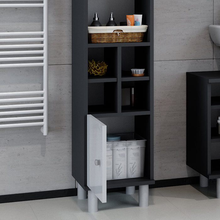 Vicco Mobiletto bagno Bianco lucido 30 x 130.6 cm porta piccola