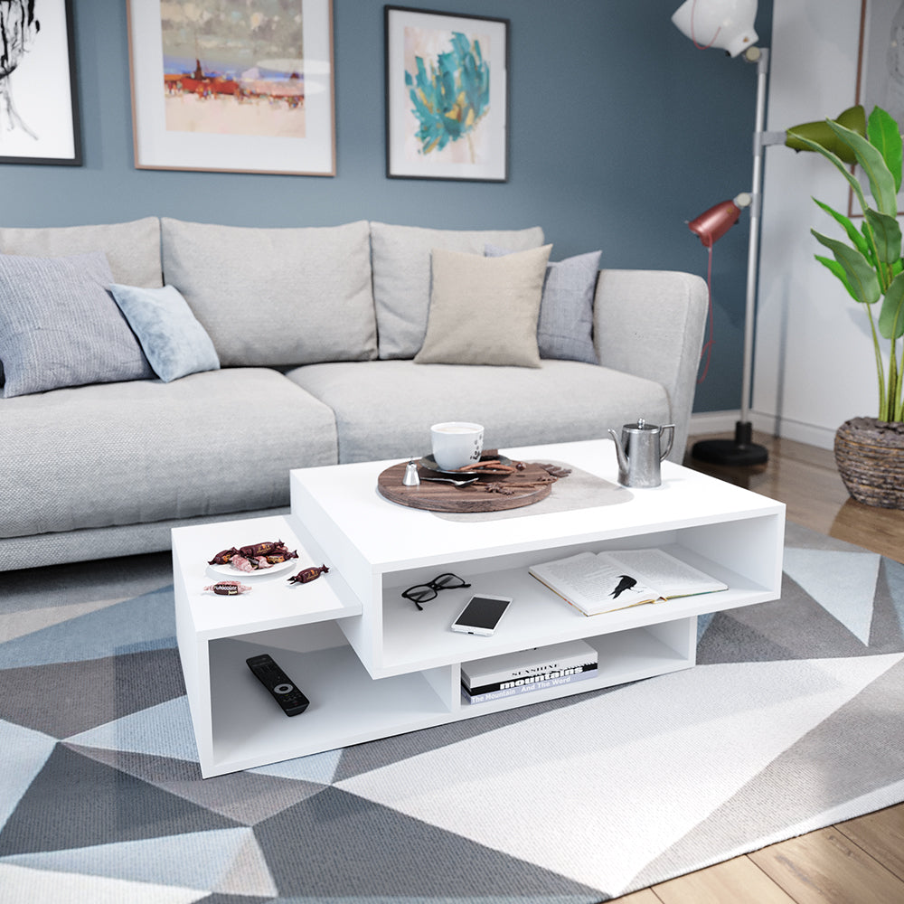 Vicco Tavolino da salotto Bianco 105 x 60 cm