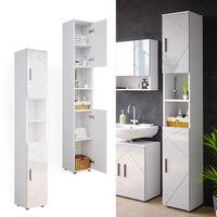 Vicco Mobile bagno alto Bianco lucido 30 x 192 cm
