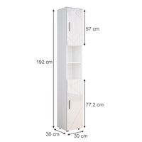 Vicco Mobile bagno alto Bianco lucido 30 x 192 cm