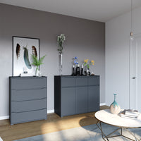 Vicco Credenza Antracite 48 x 101.6 cm con 4 cassetti