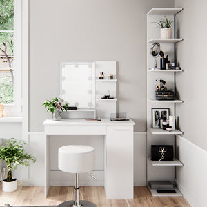 Vicco Scaffale a muro per la camera dei bambini Bianco 30 x 190 cm Con 6 scomparti aperti