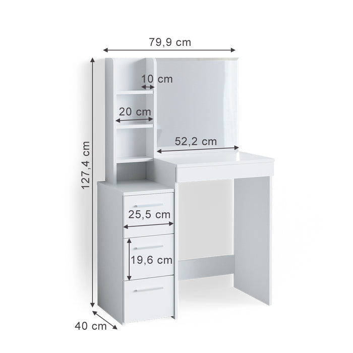 Vicco  Tavolo  da  toeletta  Bianco  40  cm