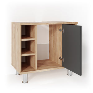 Vicco Mobile sottolavabo per bagno Antracite/quercia dorata 60 x 54 cm