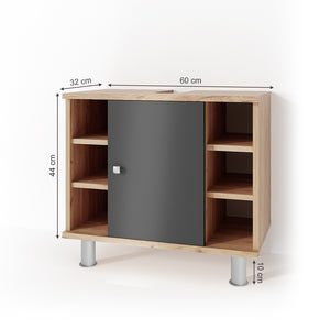 Vicco Mobile sottolavabo per bagno Antracite/quercia dorata 60 x 54 cm