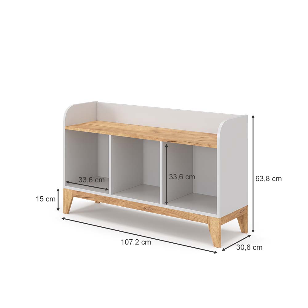 Vitalispa Scaffale per bambini Bianco 107.2 x 63.8 cm