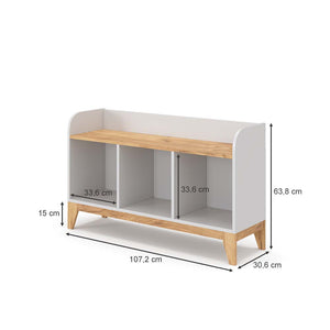 Vitalispa Scaffale per bambini Bianco 107.2 x 63.8 cm