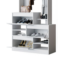 Vicco Armadio da ingresso Bianco 100 x 180 cm