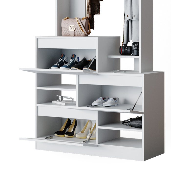 Vicco Armadio da ingresso Bianco 100 x 180 cm