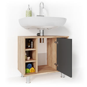 Vicco Mobile sottolavabo per bagno Antracite/quercia dorata 60 x 54 cm