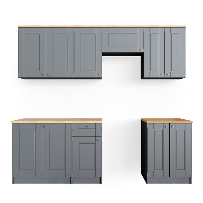 Vicco Mobile da cucina Grigio 240 cm , PL Goldkraft