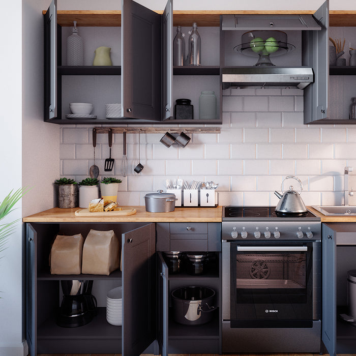 Vicco Mobile da cucina Grigio 240 cm , PL Goldkraft