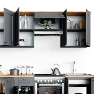 Vicco Mobile da cucina Grigio 240 cm , PL Goldkraft