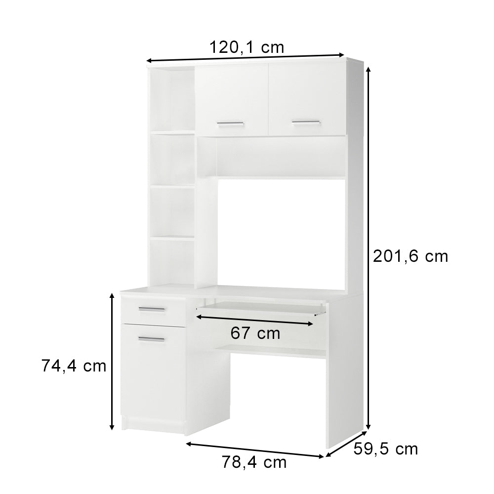 Vicco Scrivania Bianco 120.1 x 59.5 cm