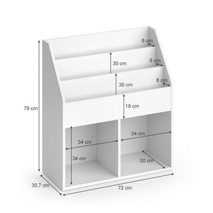 Vicco Libreria bambini Bianco 72 x 79 cm Senza box pieghevole