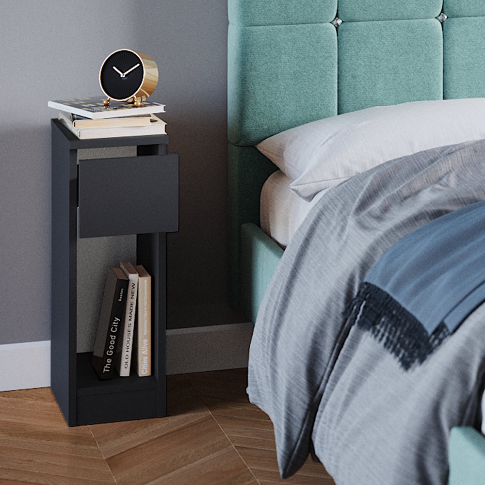 Vicco Comodino camera da letto Nero 20 x 59.5 cm Set di 2