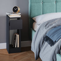 Vicco Comodino camera da letto Nero 20 x 59.5 cm Set di 2