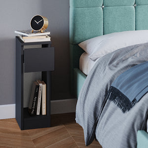 Vicco Comodino camera da letto Nero 20 x 59.5 cm Set di 2