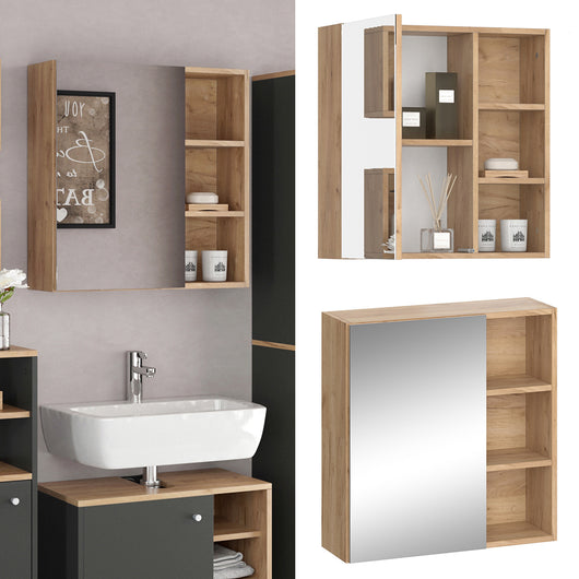 Vicco Specchio contenitore bagno Antracite 62 x 64 cm