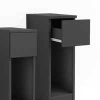 Vicco Comodino camera da letto Nero 20 x 59.5 cm Set di 2