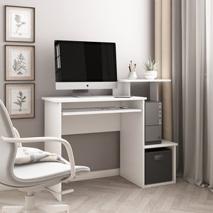 Vicco Scrivania con ripiani Bianco 106 x 40 cm