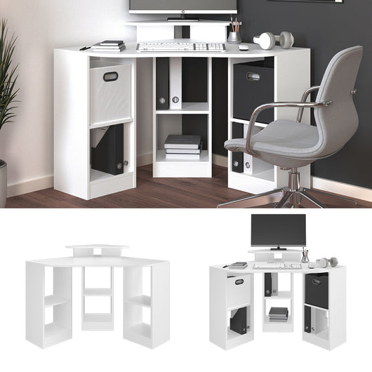 Vicco Scrivania angolare Bianco 94 x 94 cm