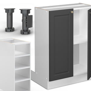 Vicco Isola cucina Antracite-Oro/Bianco 90 cm senza piano di lavoro