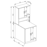 Vicco Mobile lavatrice Calcestruzzo 70.5 x 190.5 cm