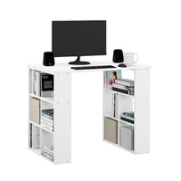 Vicco Scrivania con ripiani Bianco 90 x 60 cm