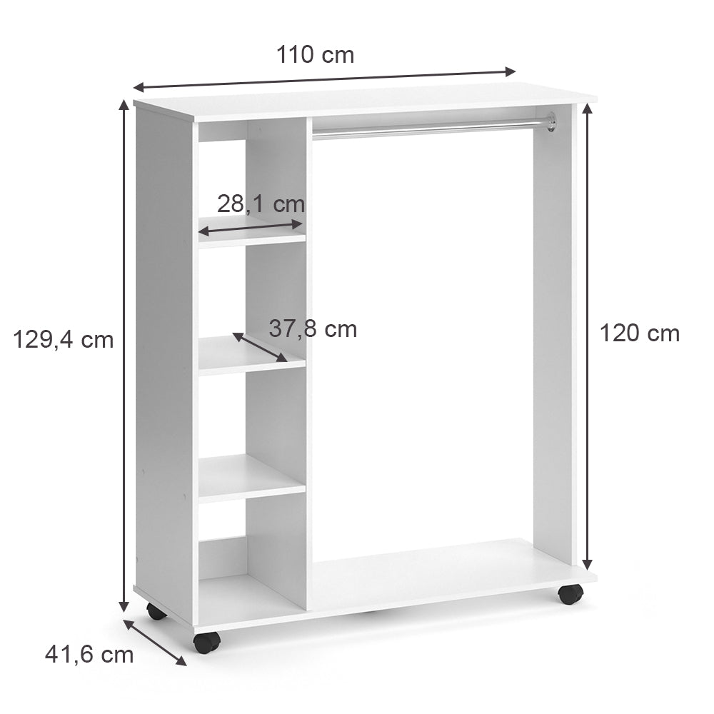 Vicco Armadio da ingresso Bianco 110 x 129.4 cm