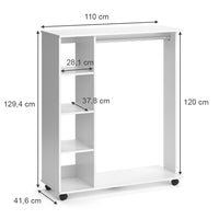 Vicco Armadio da ingresso Bianco 110 x 129.4 cm