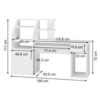 Vicco Scrivania Bianco 166 x 50.5 cm