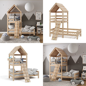 Vitalispa Letto montessori bambini Marrone 90x200 cm