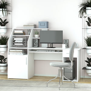 Vicco Scrivania Bianco 166 x 50.5 cm