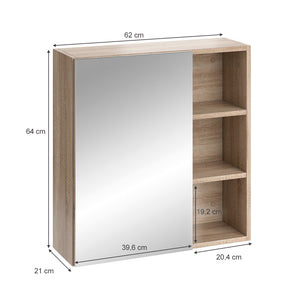 Vicco Specchio contenitore bagno Sonoma 62 x 64 cm