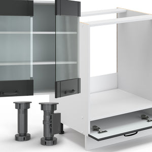 Vicco Cucina componibile Antracite casa di campagna/bianco 355 cm , PL Antracite