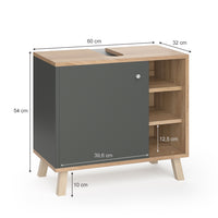 Vicco Mobile sottolavabo per bagno Antracite 60 x 54 cm