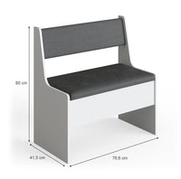 Vicco Panca ad angolo Bianco 41.5 x 76.6 cm