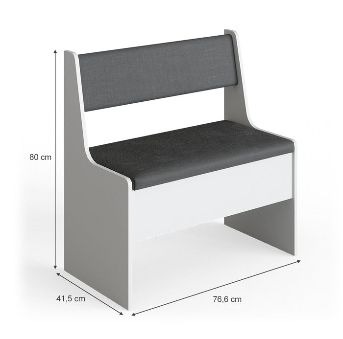 Vicco Panca ad angolo Bianco 41.5 x 76.6 cm